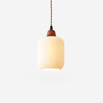 Fluted Ceramic Pendant