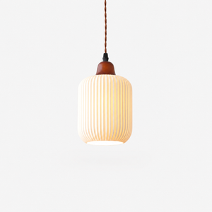 Fluted Ceramic Pendant