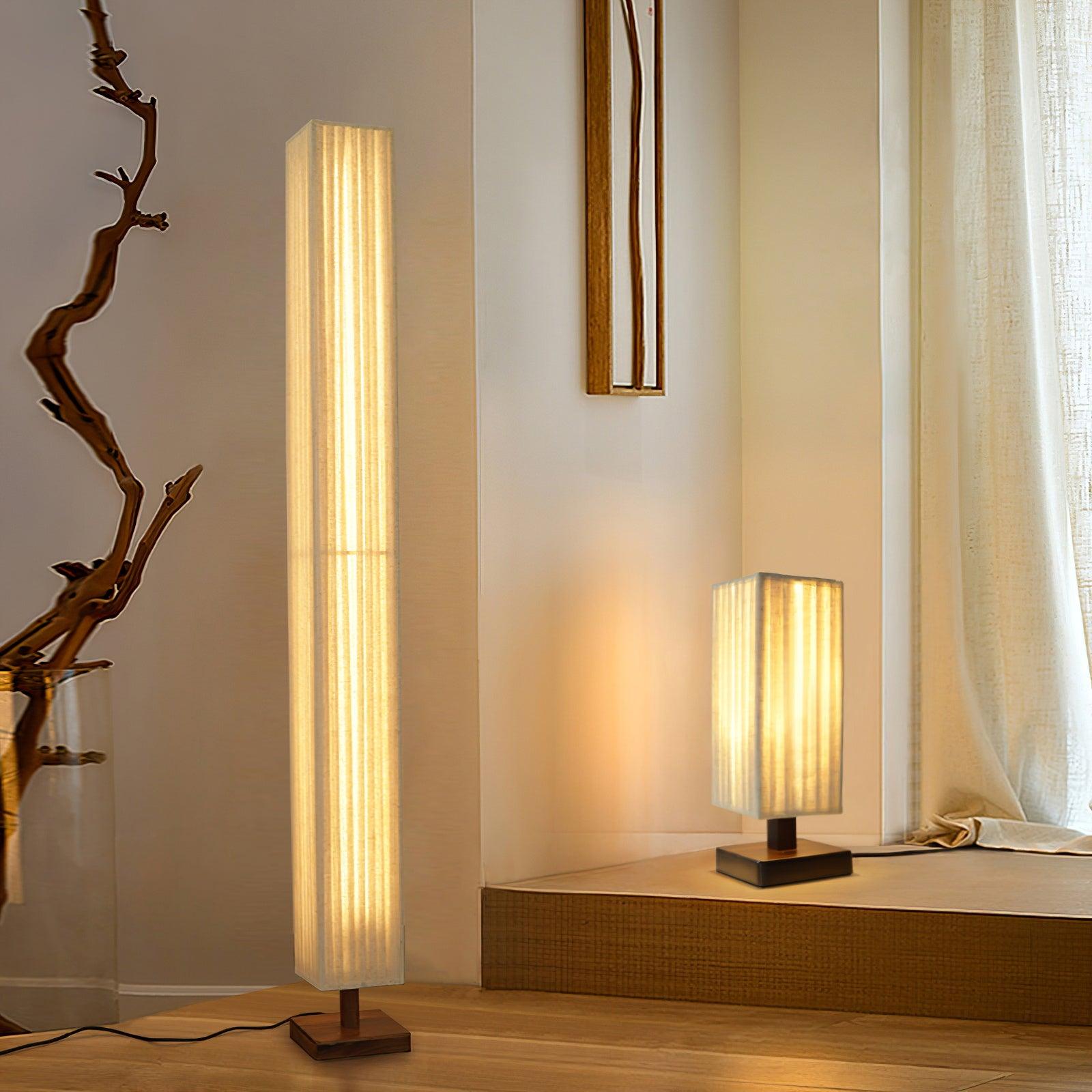 Pleated Fabric Floor Lamp