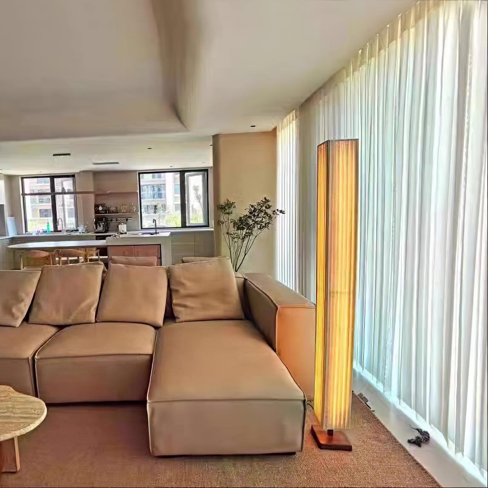 Pleated Fabric Floor Lamp
