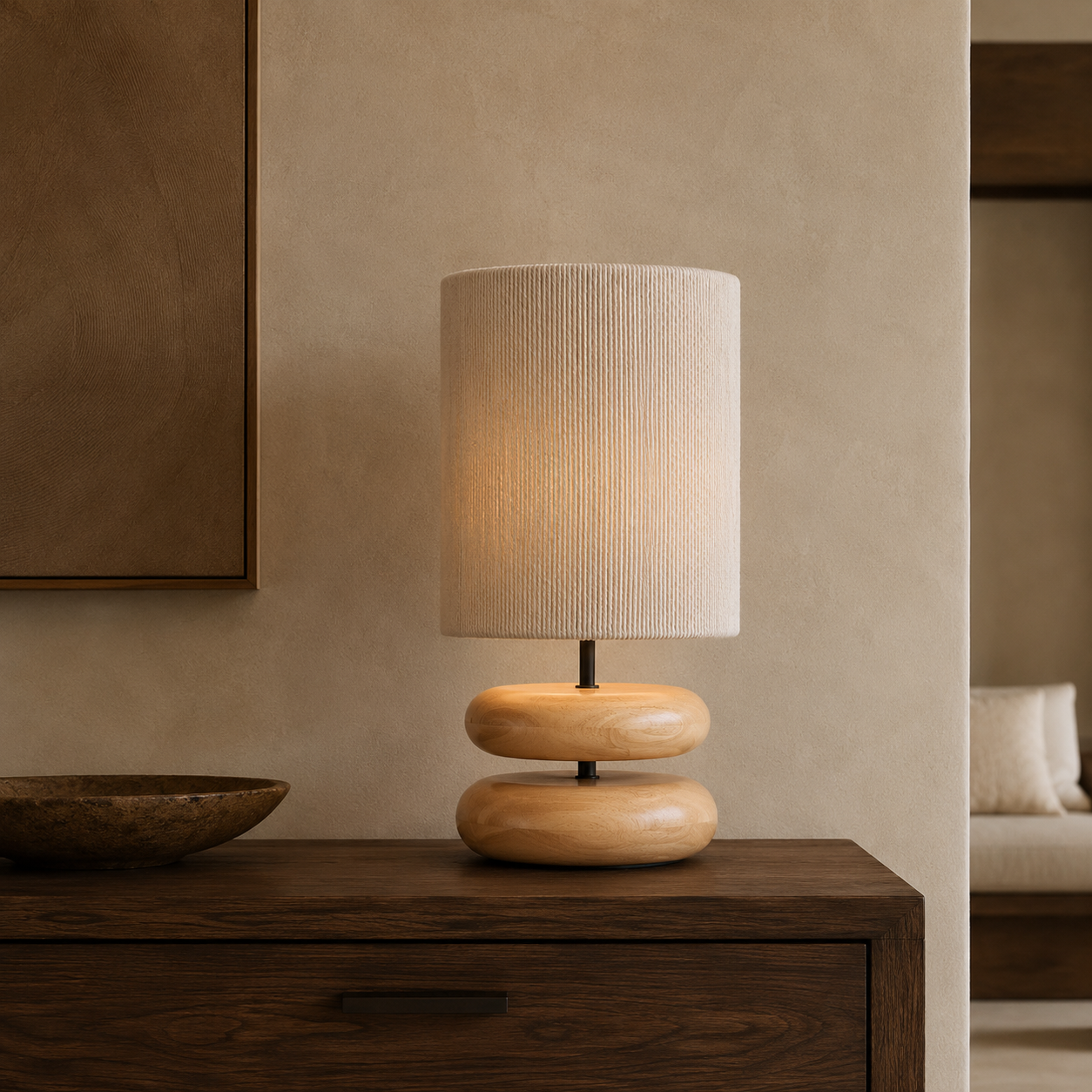 Oakwood Stacked Lamp