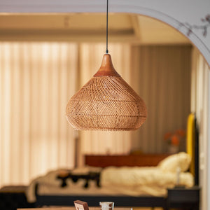 Woven Rattan Pendant