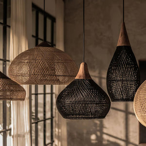 Woven Rattan Pendant