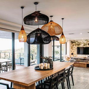 Woven Rattan Pendant