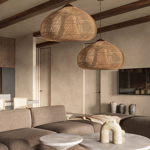 Woven Rattan Pendant