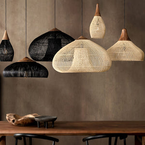 Woven Rattan Pendant