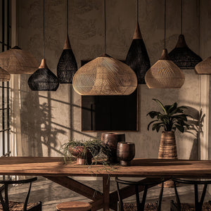 Woven Rattan Pendant