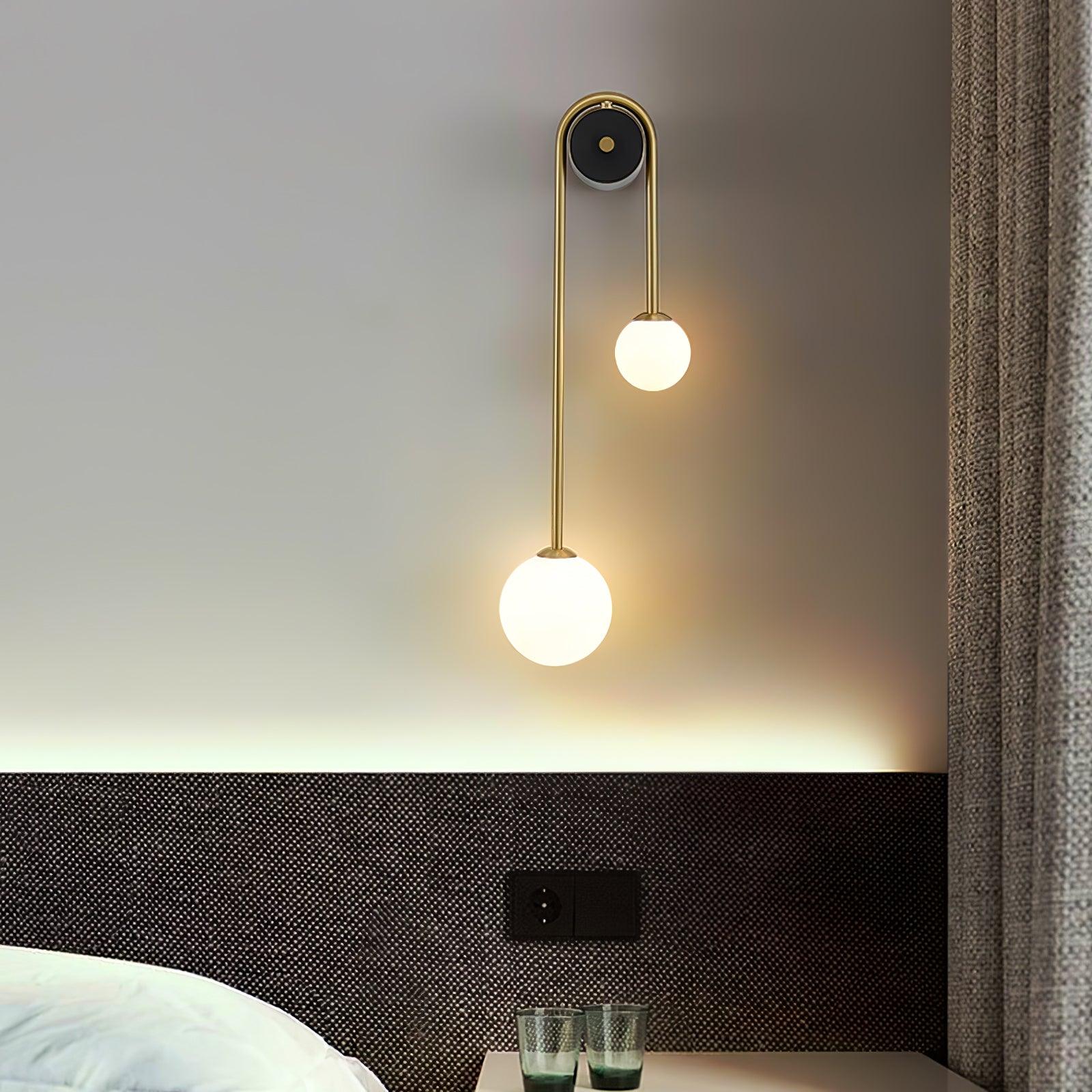 Curved Globe Wall Sconce