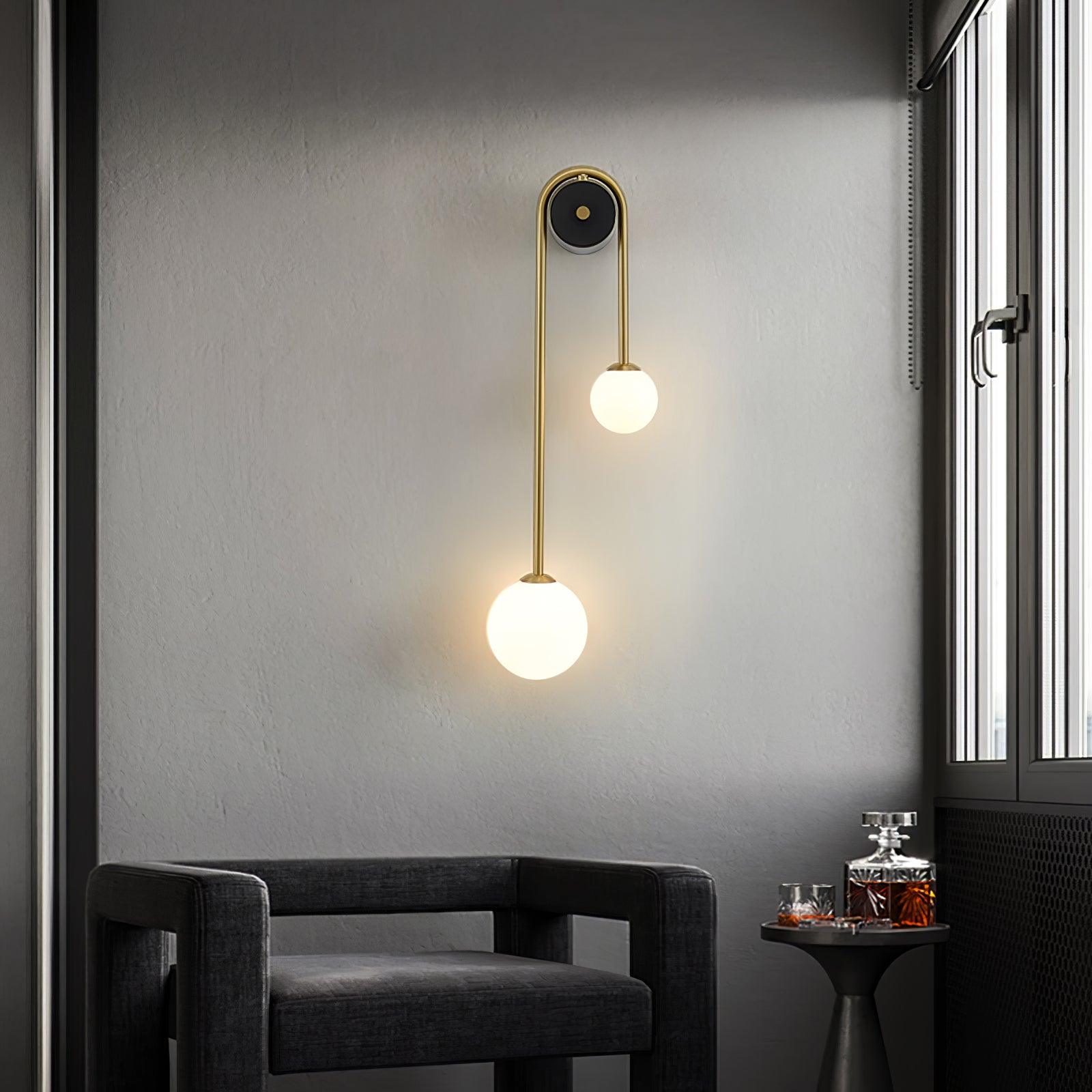 Curved Globe Wall Sconce
