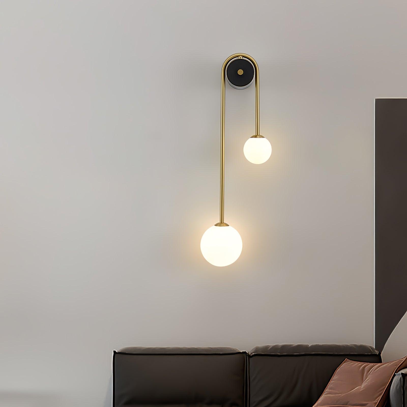 Curved Globe Wall Sconce