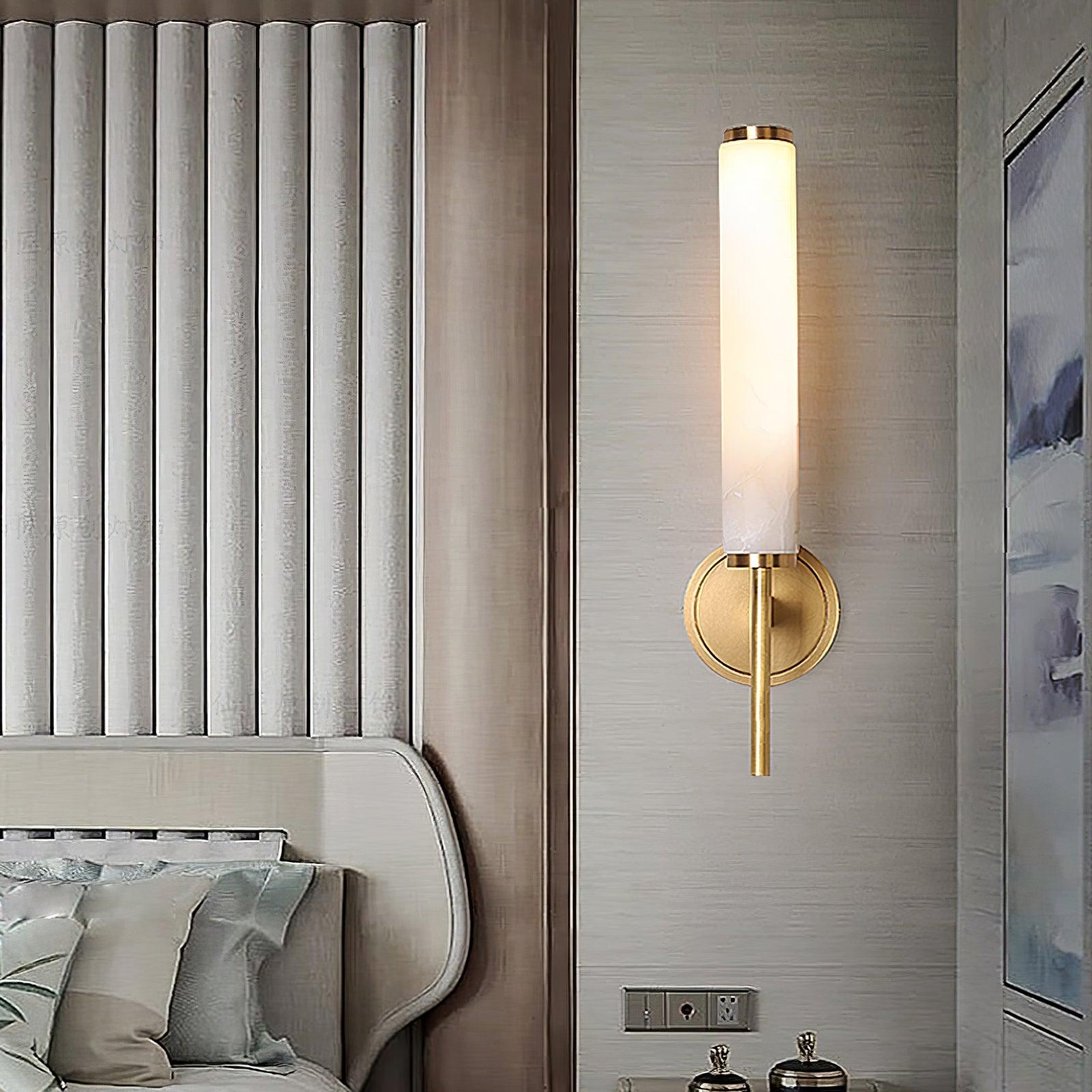 Alabaster Column Sconce