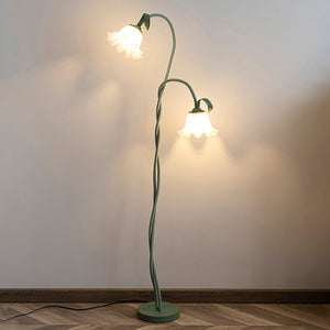 Bellora Botanical Floor Lamp - Green & White