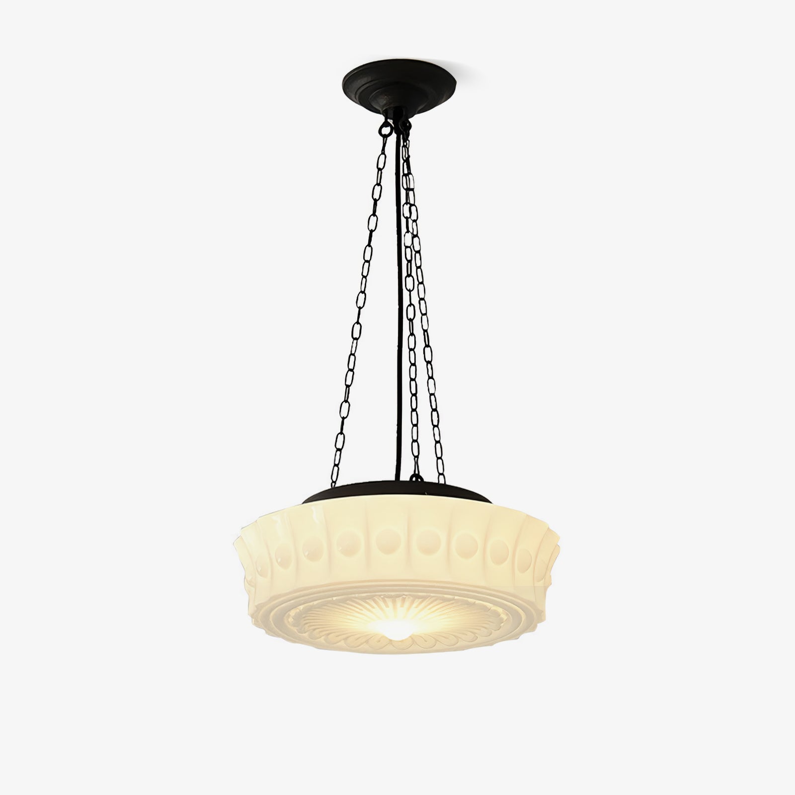 Embossed Glass Pendant
