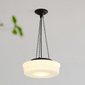Embossed Glass Pendant
