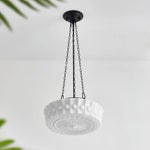 Embossed Glass Pendant