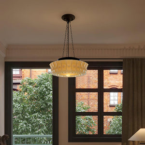 Embossed Glass Pendant