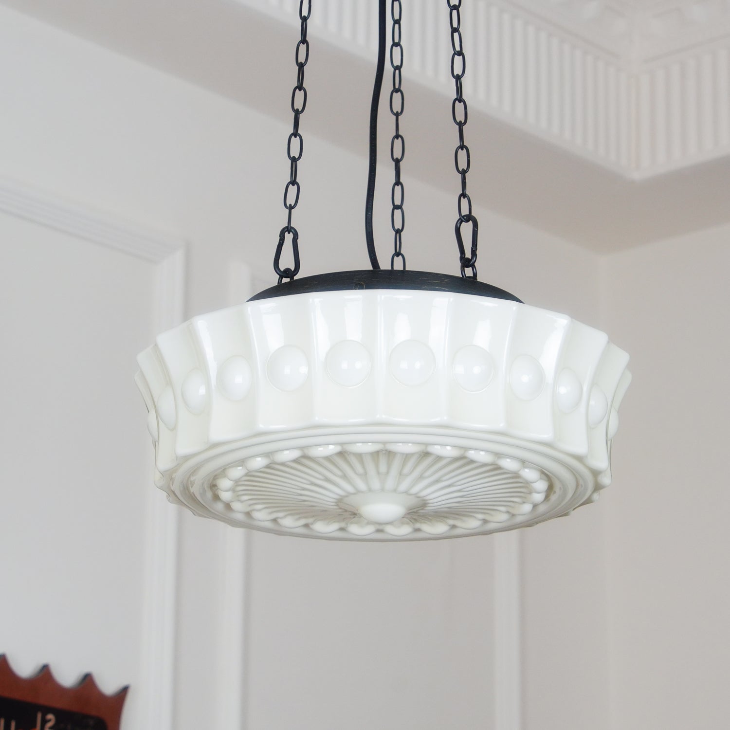 Embossed Glass Pendant