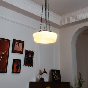 Embossed Glass Pendant