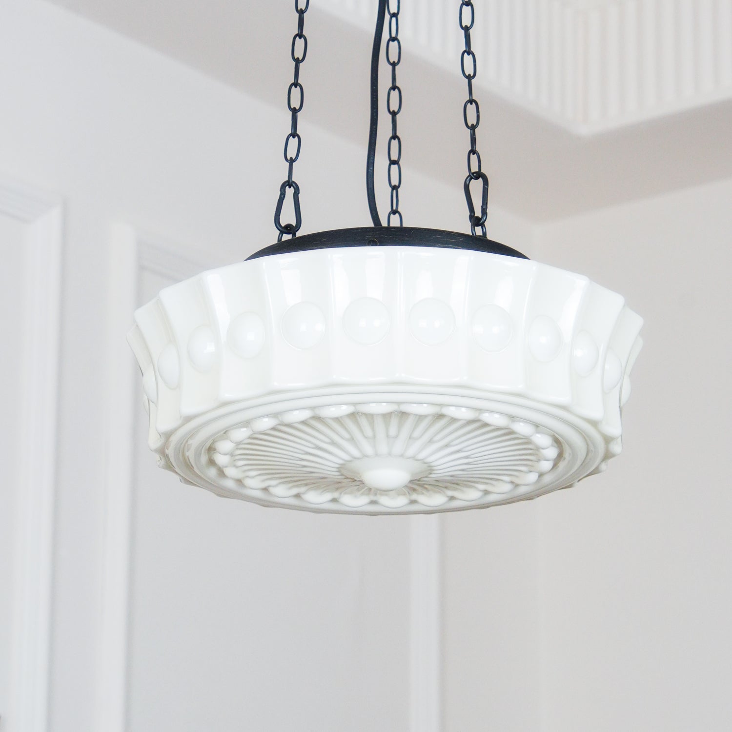 Embossed Glass Pendant