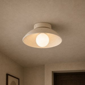 Ribbed Orb Ceiling Light