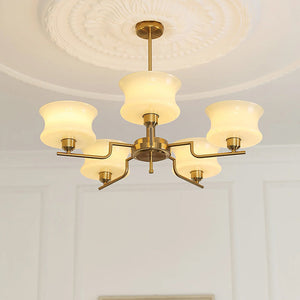 Cascading Glass Arm Chandelier