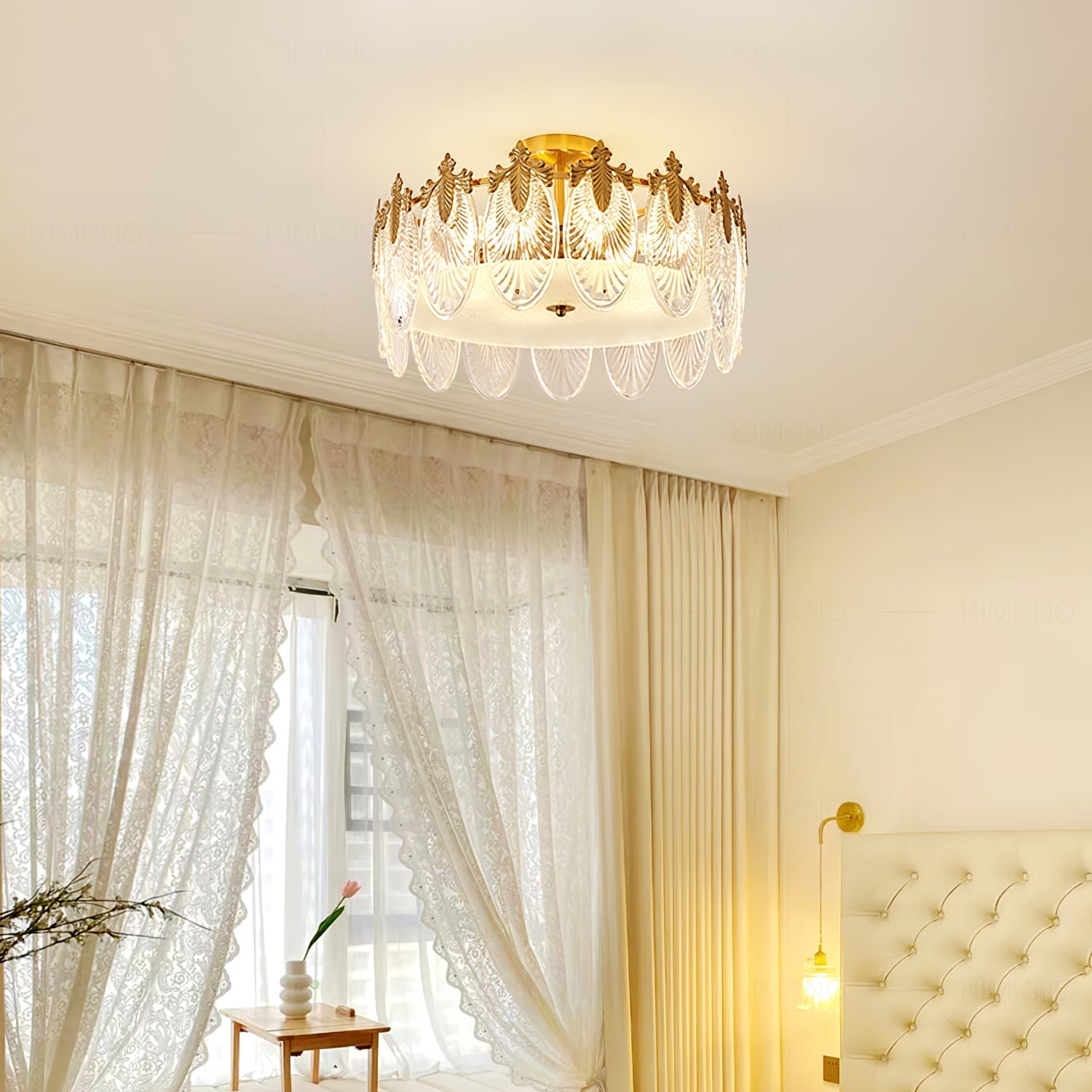 Textured Glass Chandelier