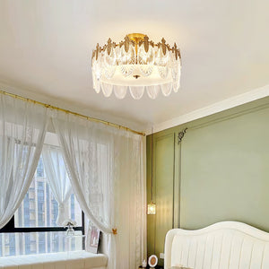 Textured Glass Chandelier