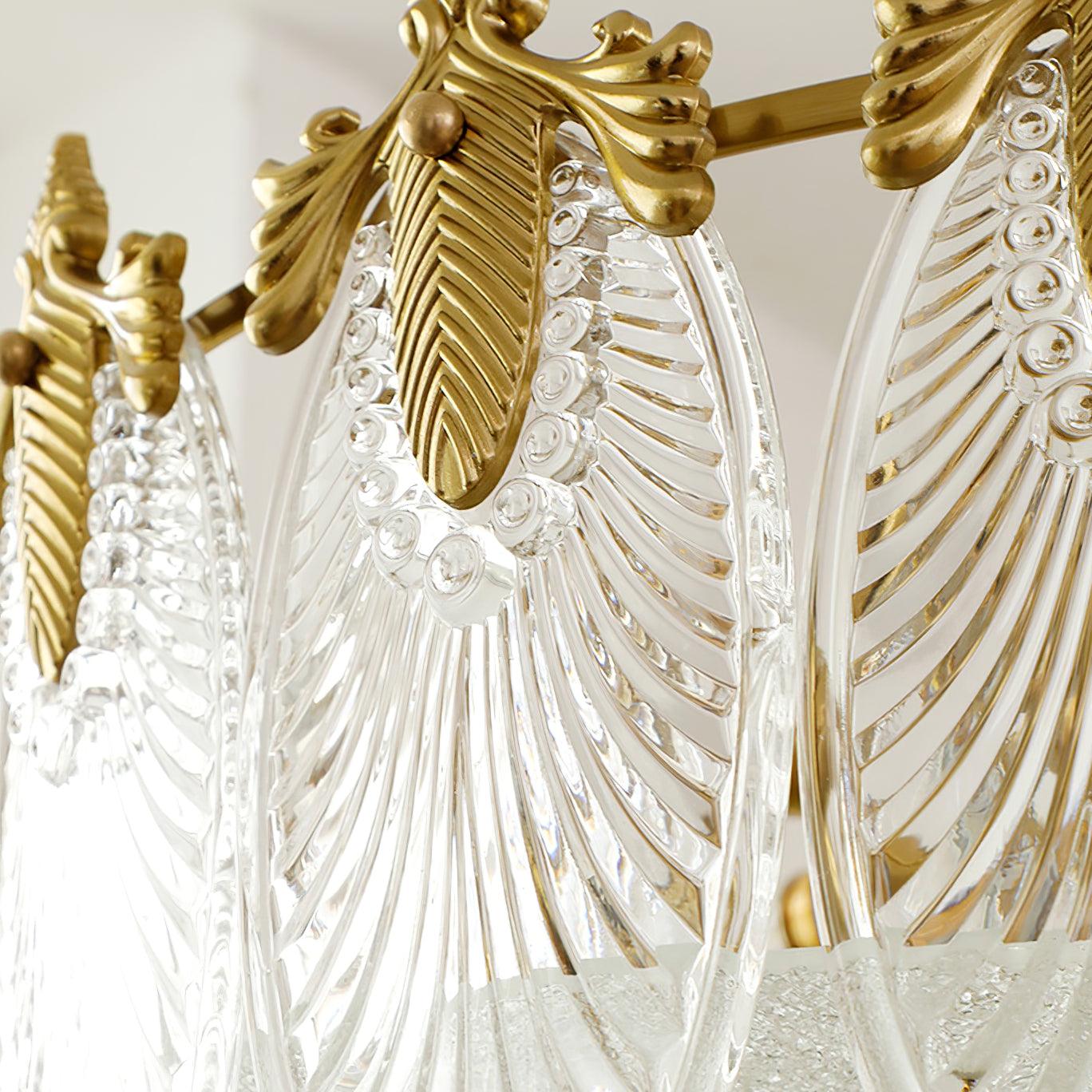 Textured Glass Chandelier