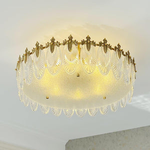Textured Glass Chandelier