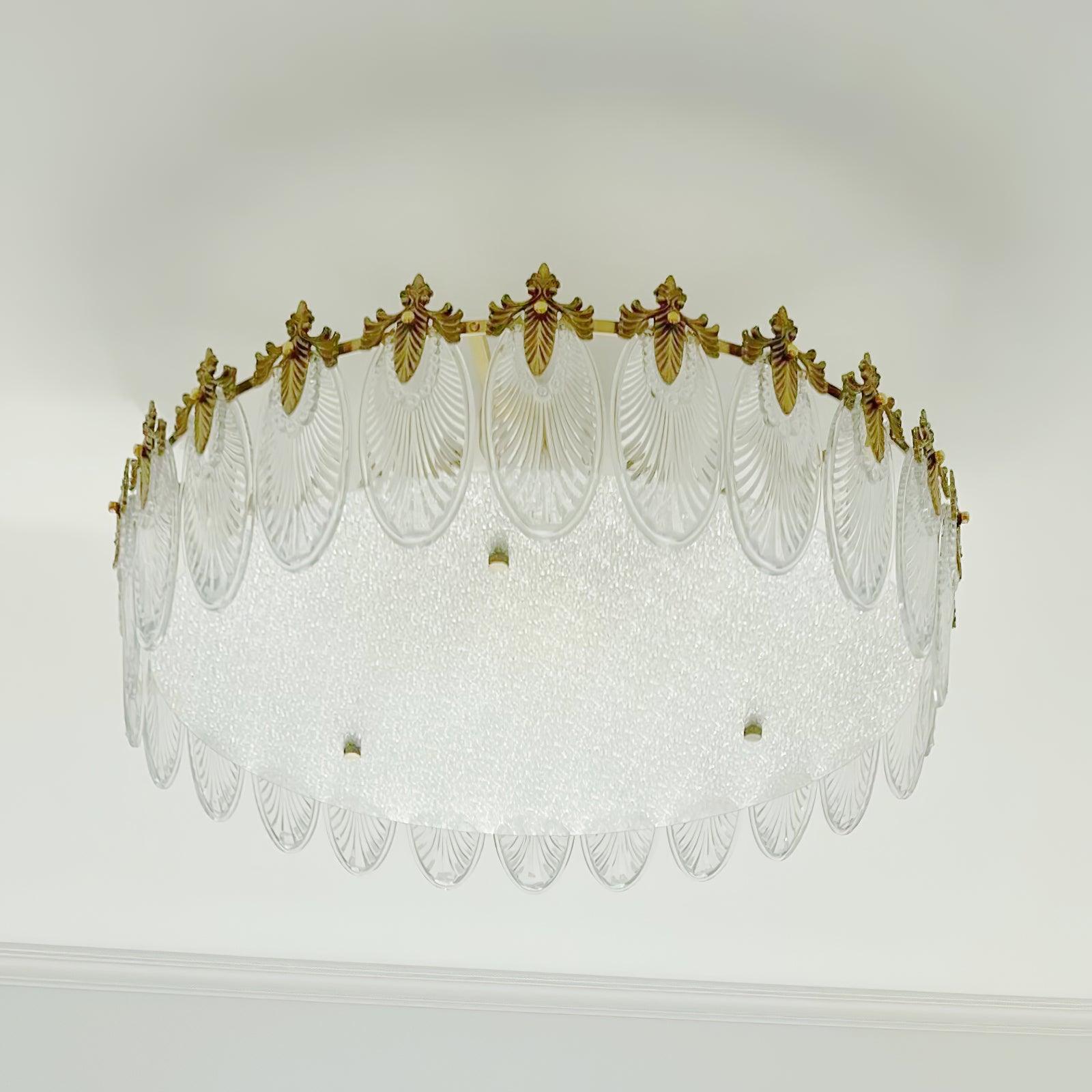 Textured Glass Chandelier