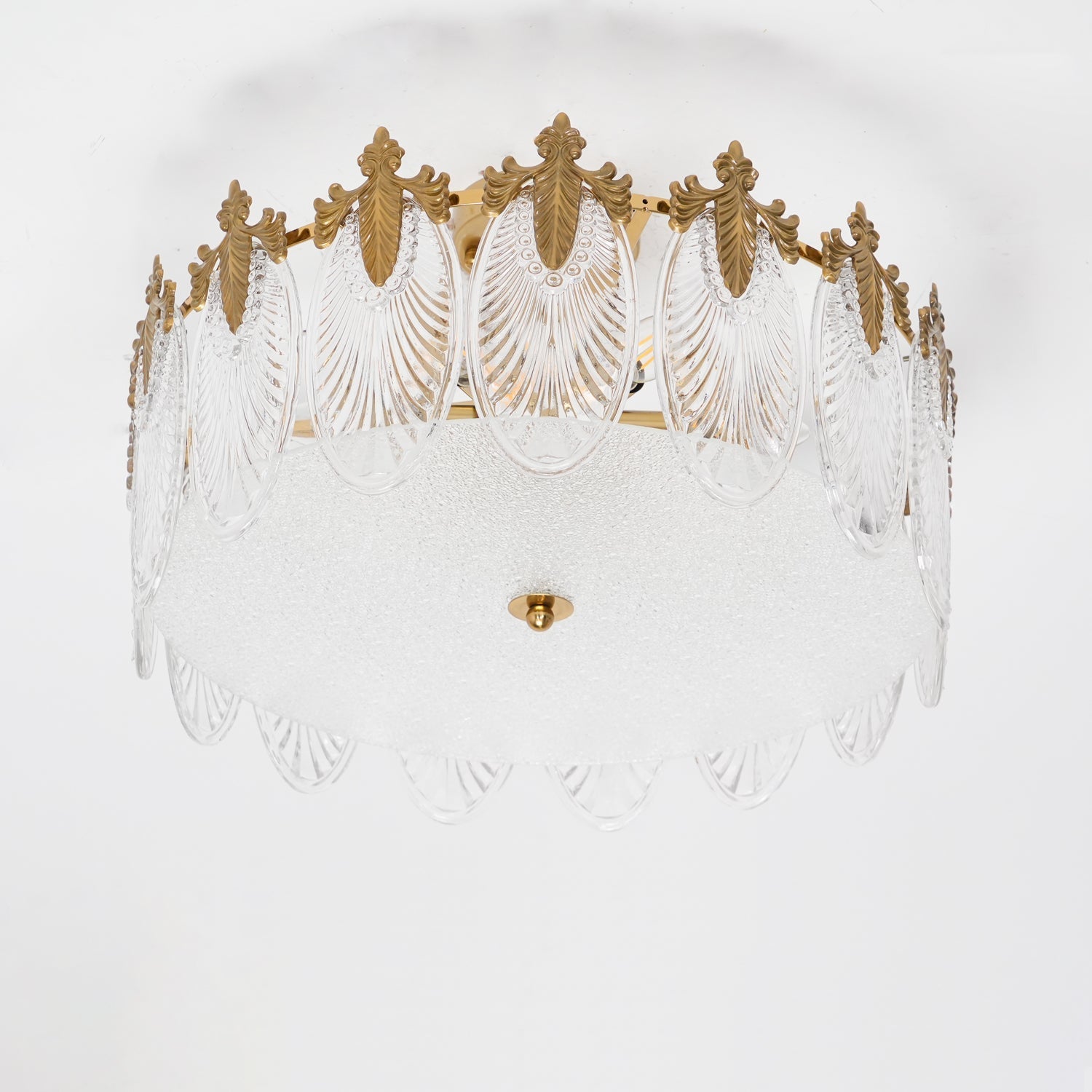 Textured Glass Chandelier