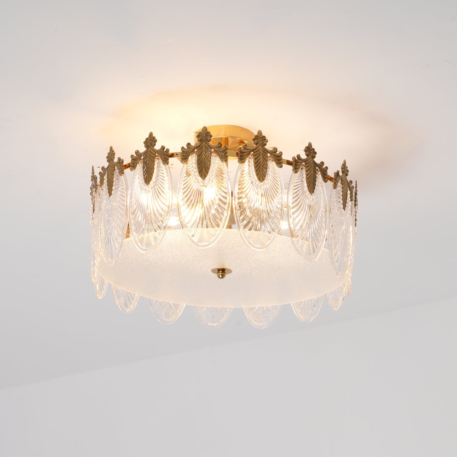 Textured Glass Chandelier