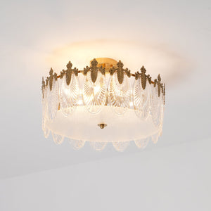 Textured Glass Chandelier