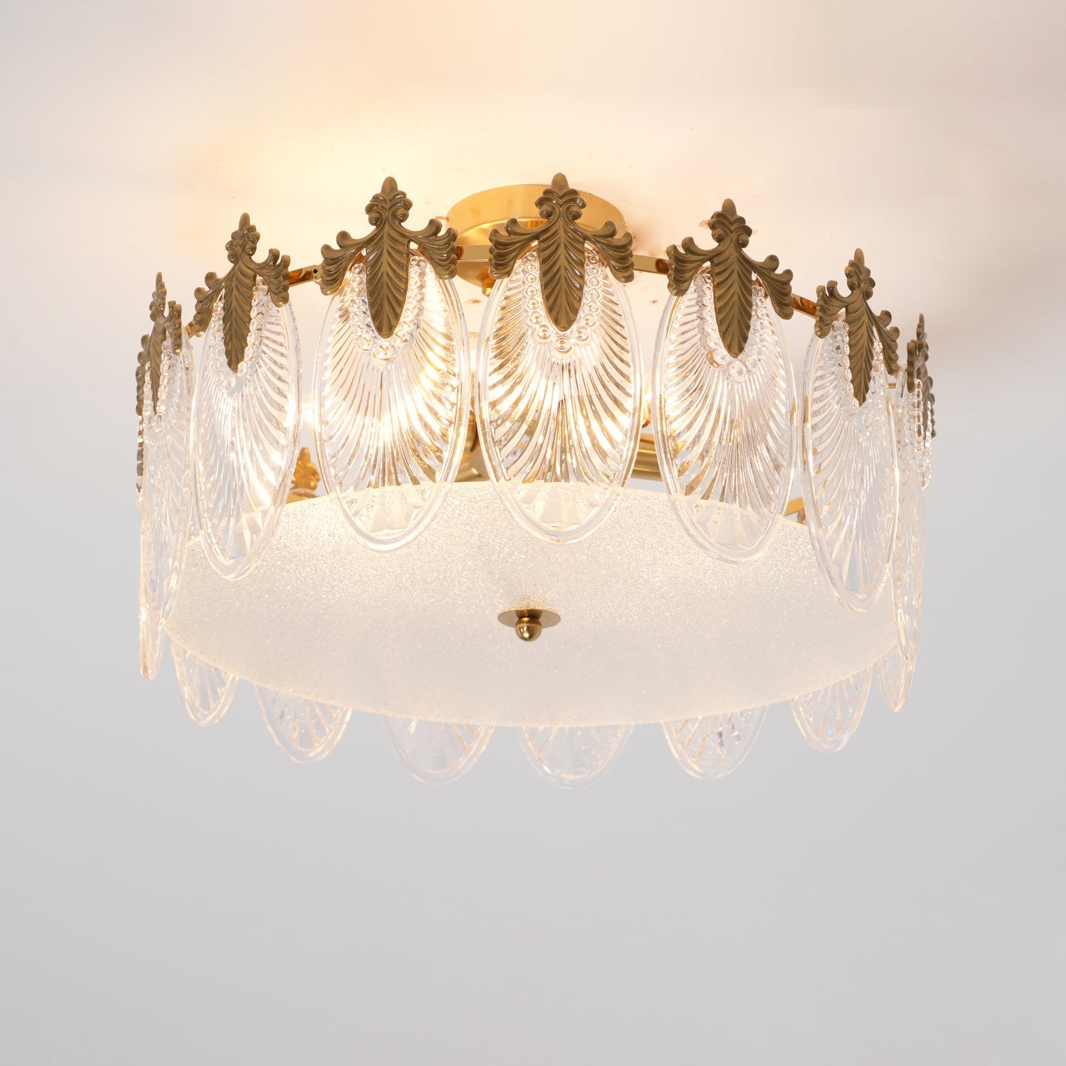 Textured Glass Chandelier