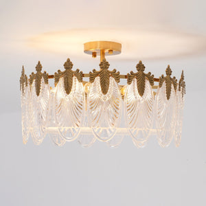 Textured Glass Chandelier