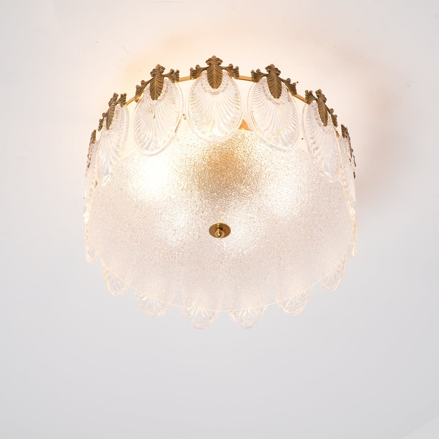 Textured Glass Chandelier