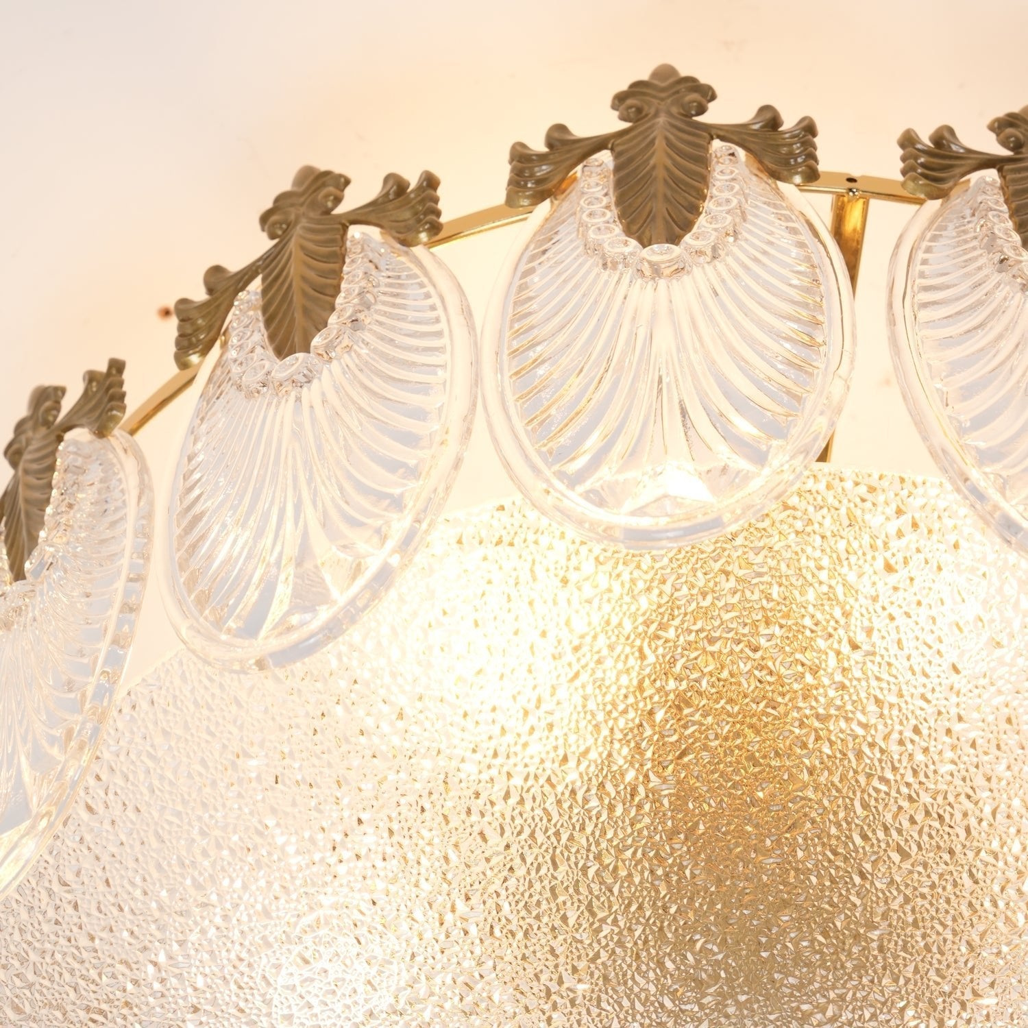 Textured Glass Chandelier