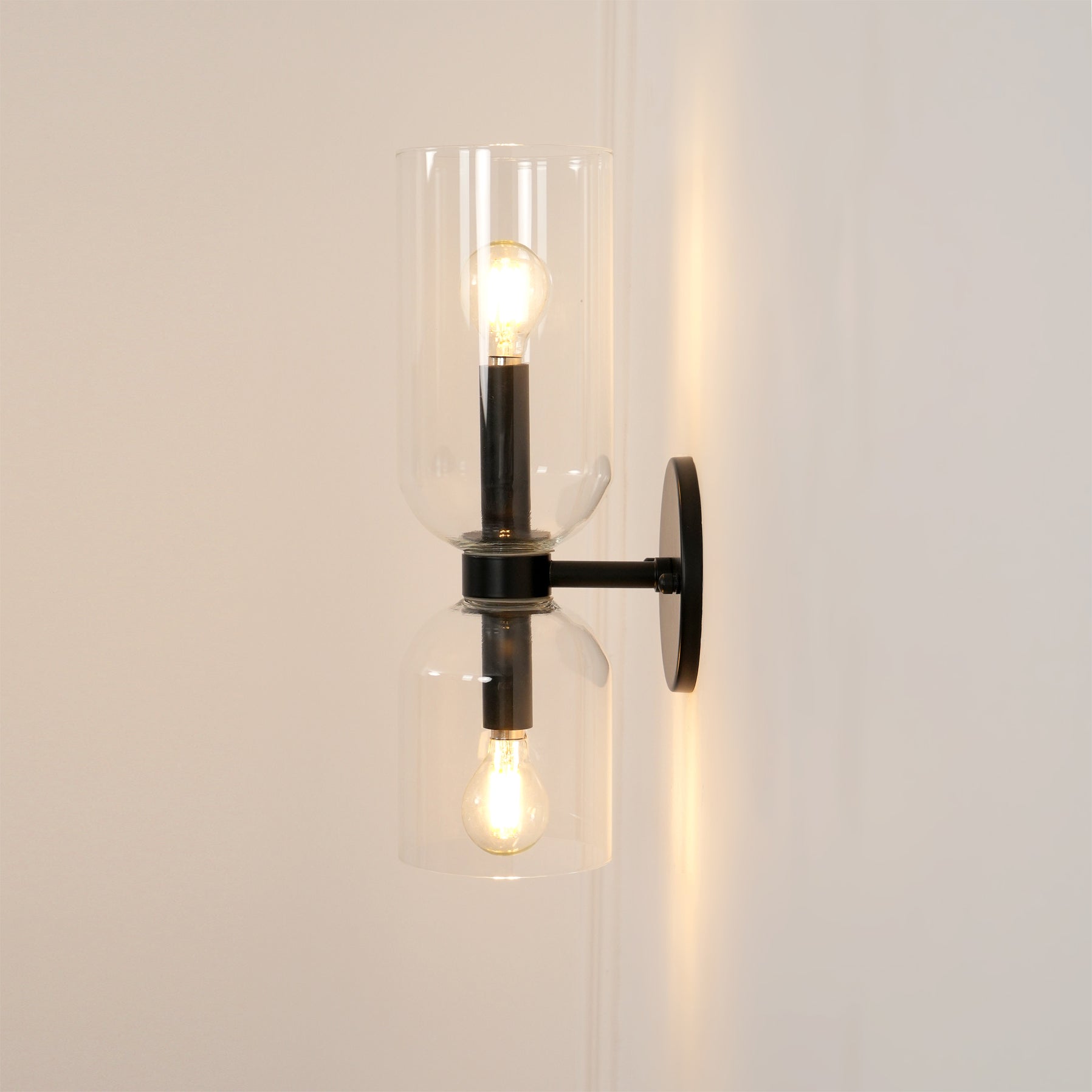 Dual Glass Wall Sconce