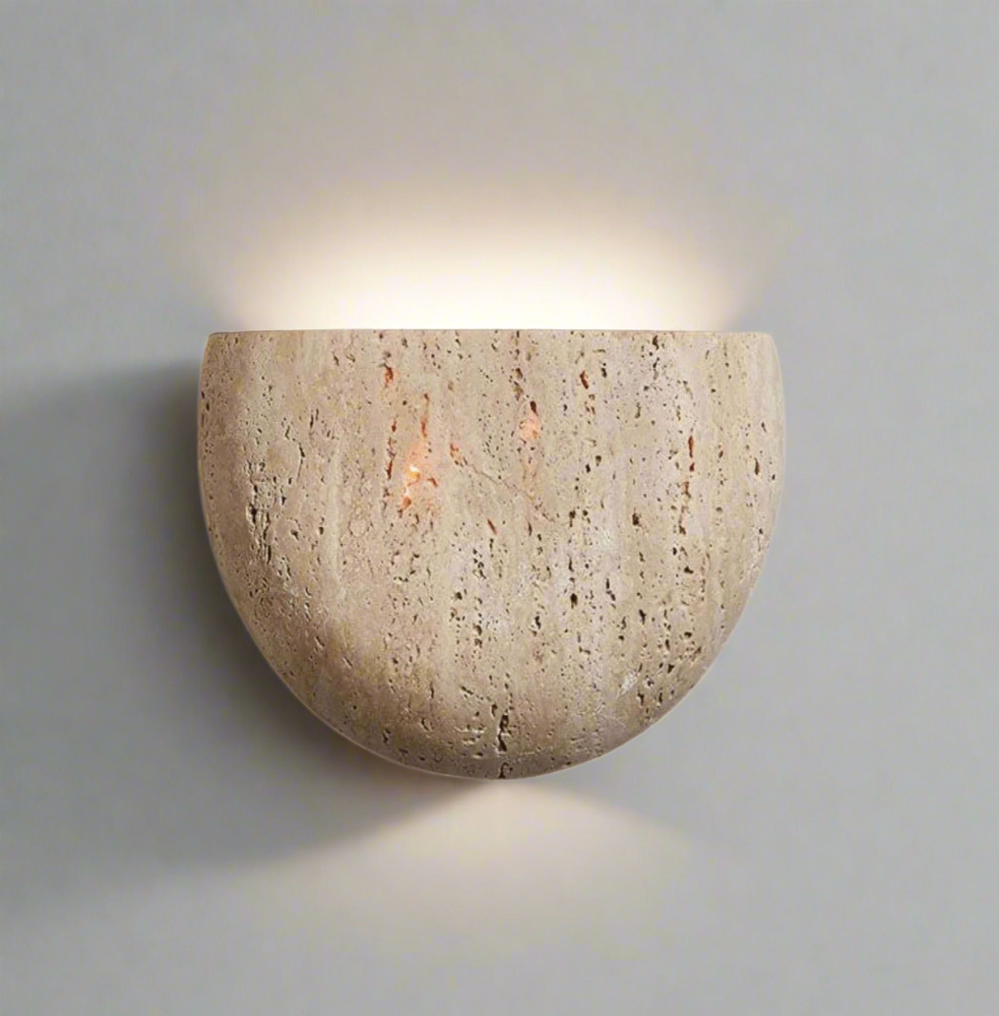 Travertine Bowl Sconce