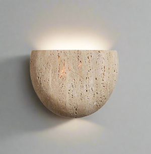 Travertine Bowl Sconce