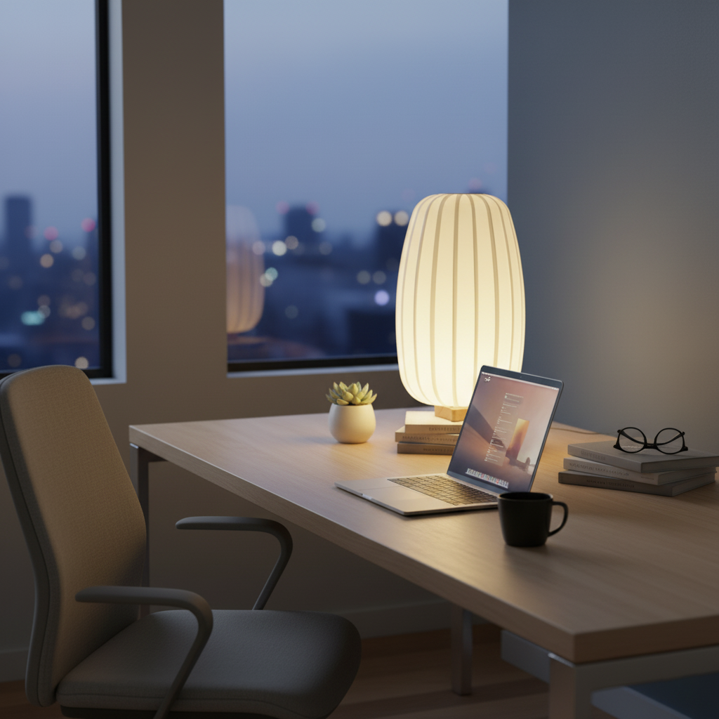 Ribbed Glow Table Lamp