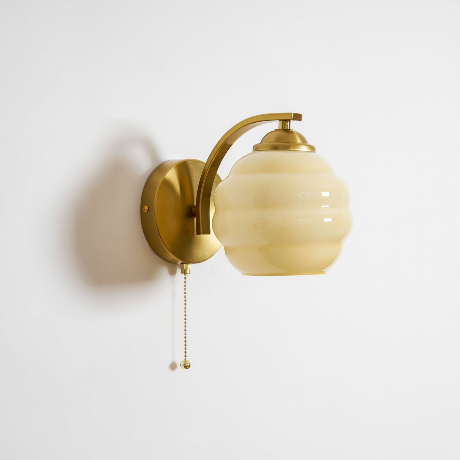 Scalloped Glass Wall Sconce