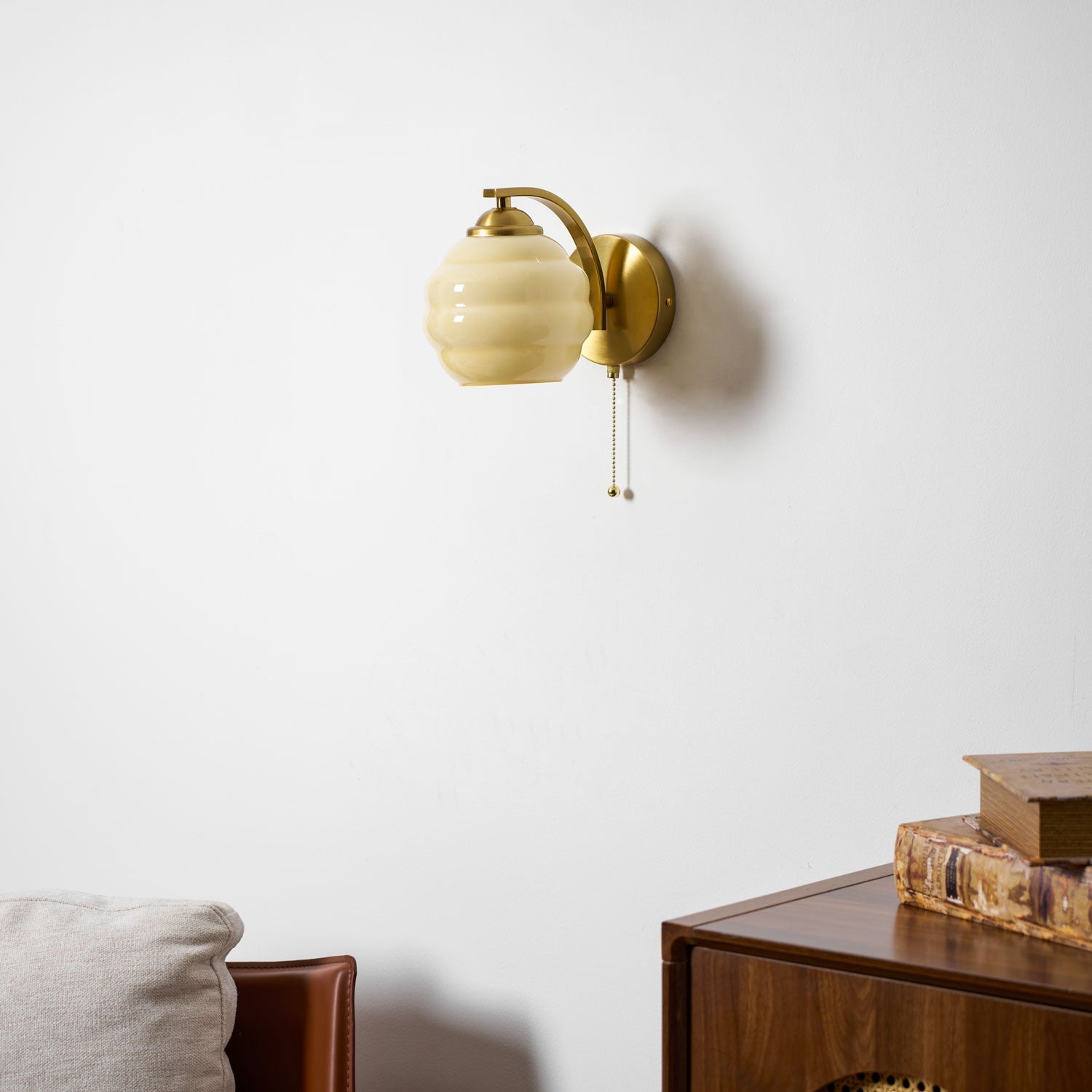 Scalloped Glass Wall Sconce