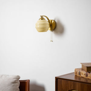 Scalloped Glass Wall Sconce