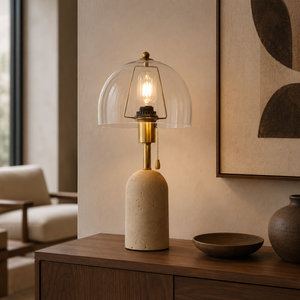 Travertine Dome Table Lamp