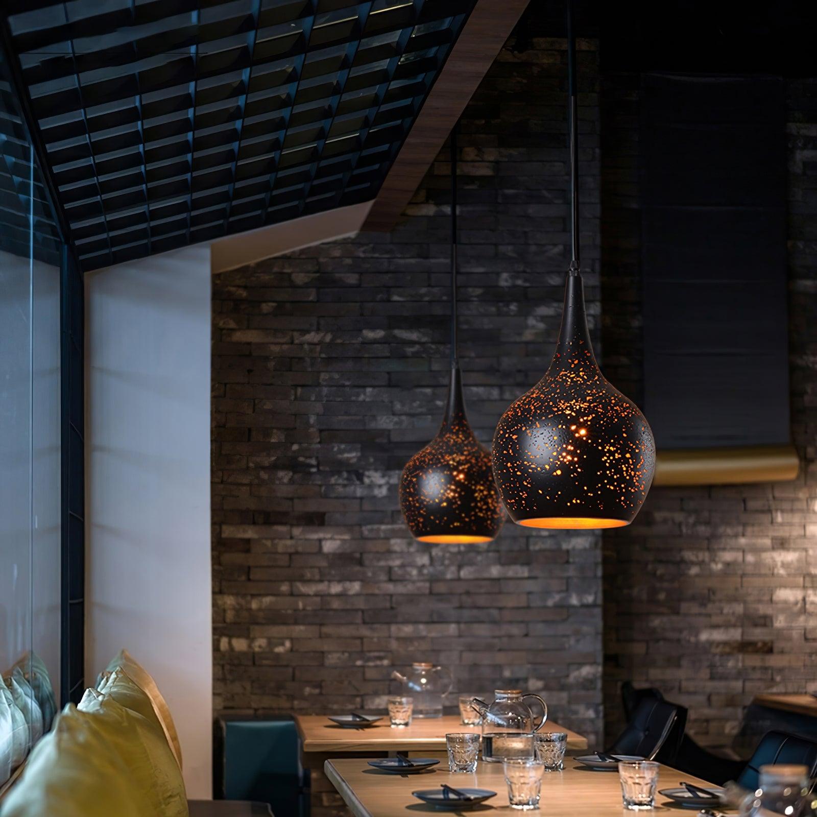 Perforated Ember Pendant