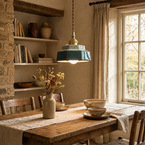 Glazed Ceramic Dome Pendant
