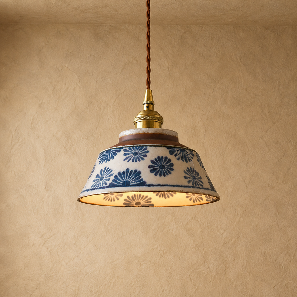 Blue Floral Pendant