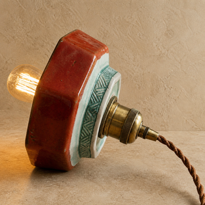 Glazed Ceramic Dome Pendant
