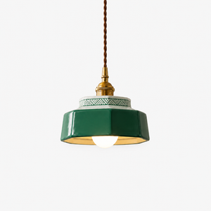 Glazed Ceramic Dome Pendant